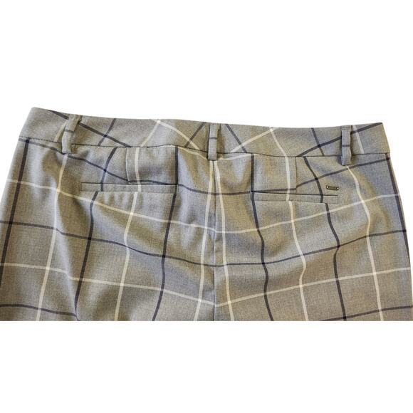 Tommy Hilfiger Gray Windowpane Plaid Slim Ankle Slack Pants Women Size 12 NWOT - Picture 6 of 13